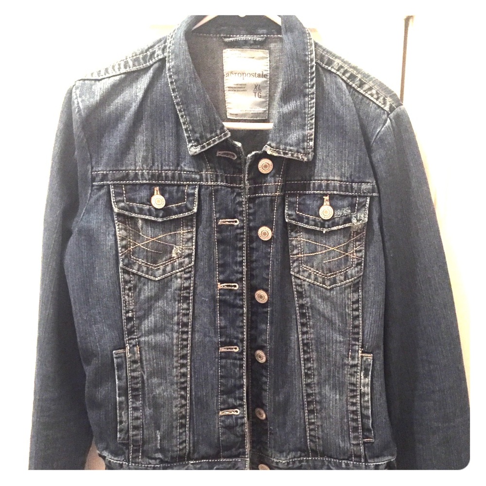 girls aero jean jacket-like new